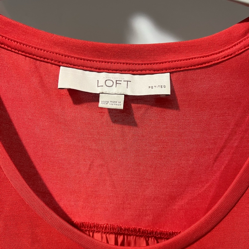 LOFT Petites XXSP Orange Tank Top Blouse - Picture 2 of 3